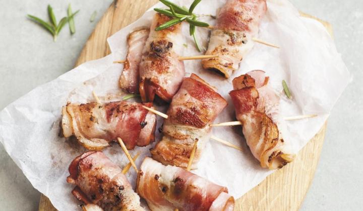 Jak připravit dvouhubky z kuřecího masa a slaniny