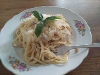 Jak na špagety ala carbonara bez vajec | recept Jak na špagety ala carbonara bez vajec | recept